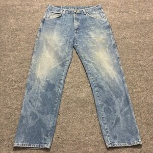 Wrangler Mens Straight Leg Jeans W34" L29.5" Light Wash Denim Mid Rise